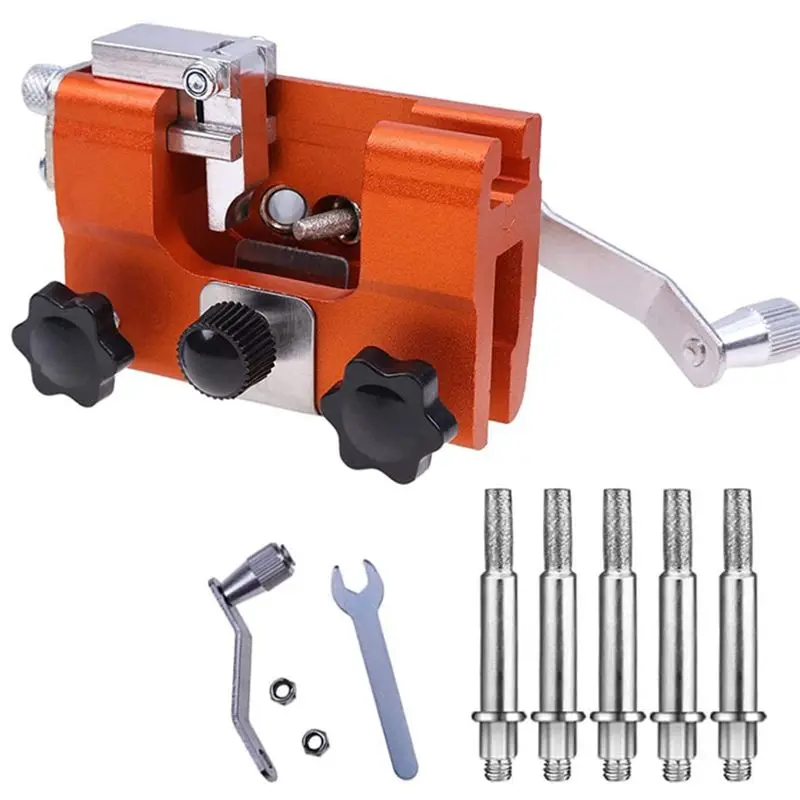 Professional Hand Crank Chain Grinder Portable Household Hardware Tool Grinding Chain Clip Chain Saws Sharpener