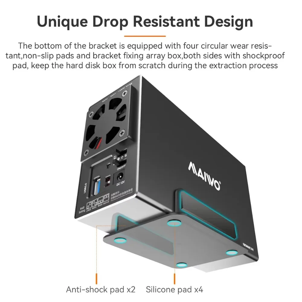 Imagem -04 - Maiwo-hard Drive Docking Station Sata para Usb 3.0 Bay Hdd 3.5 Hard Drive Case com Modos Raid