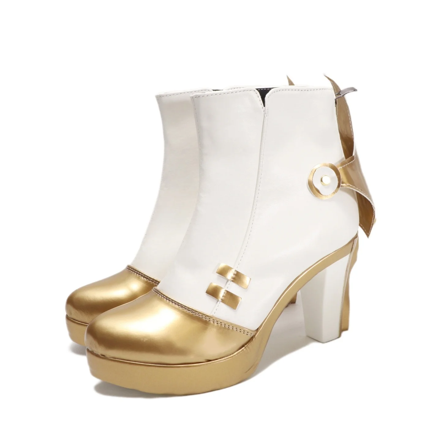 Genshin Impact Ineffa Cosplay Shoes Boots High Heel Shoes Mechanical Girl Roleplay Halloween Party