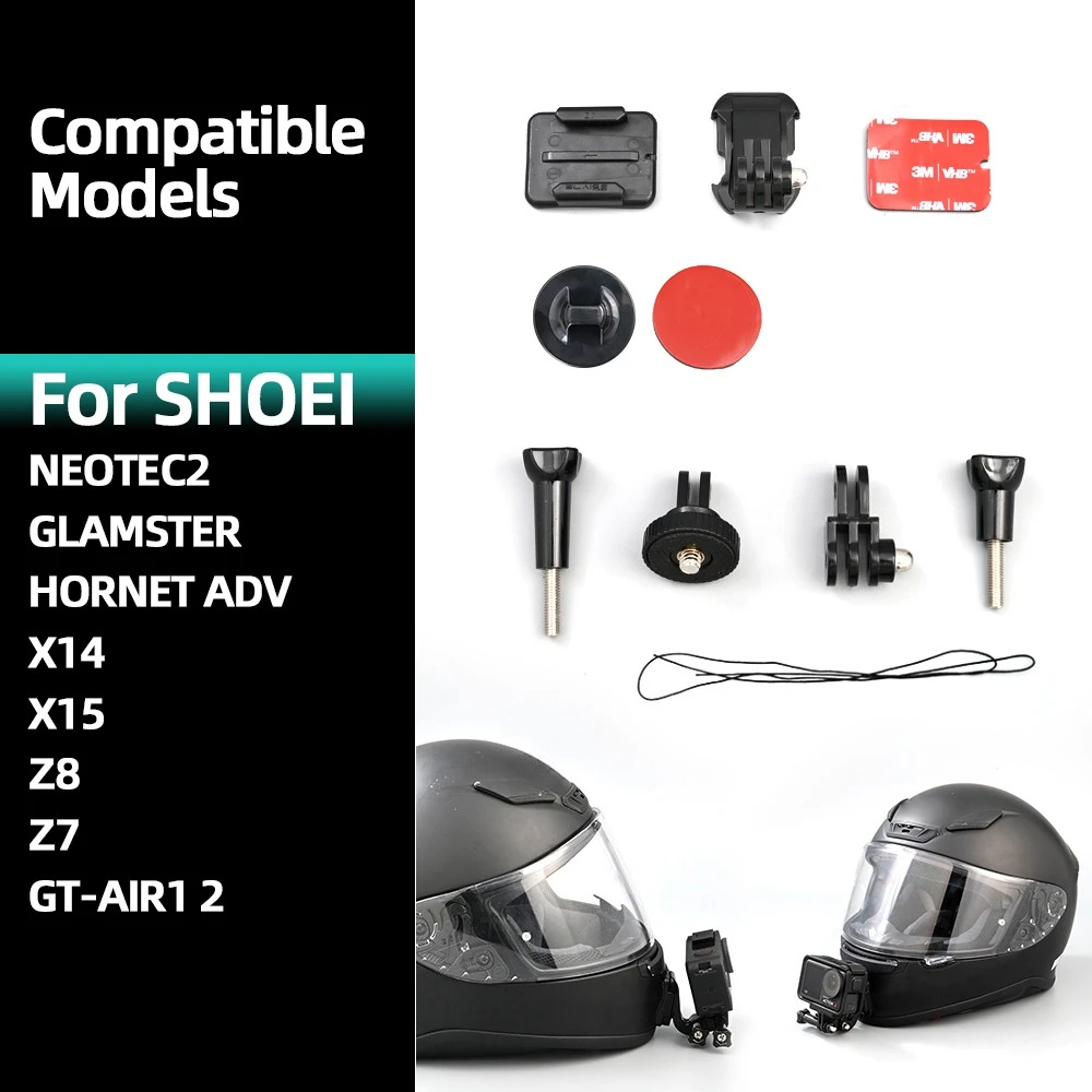 Camsteer for SHOEI Z7/GLAMSTER/GT Air1 Customized ABS Helmet Chin Mount fits for GoPro  for Insta 360 for Ace Pro DJI Camera