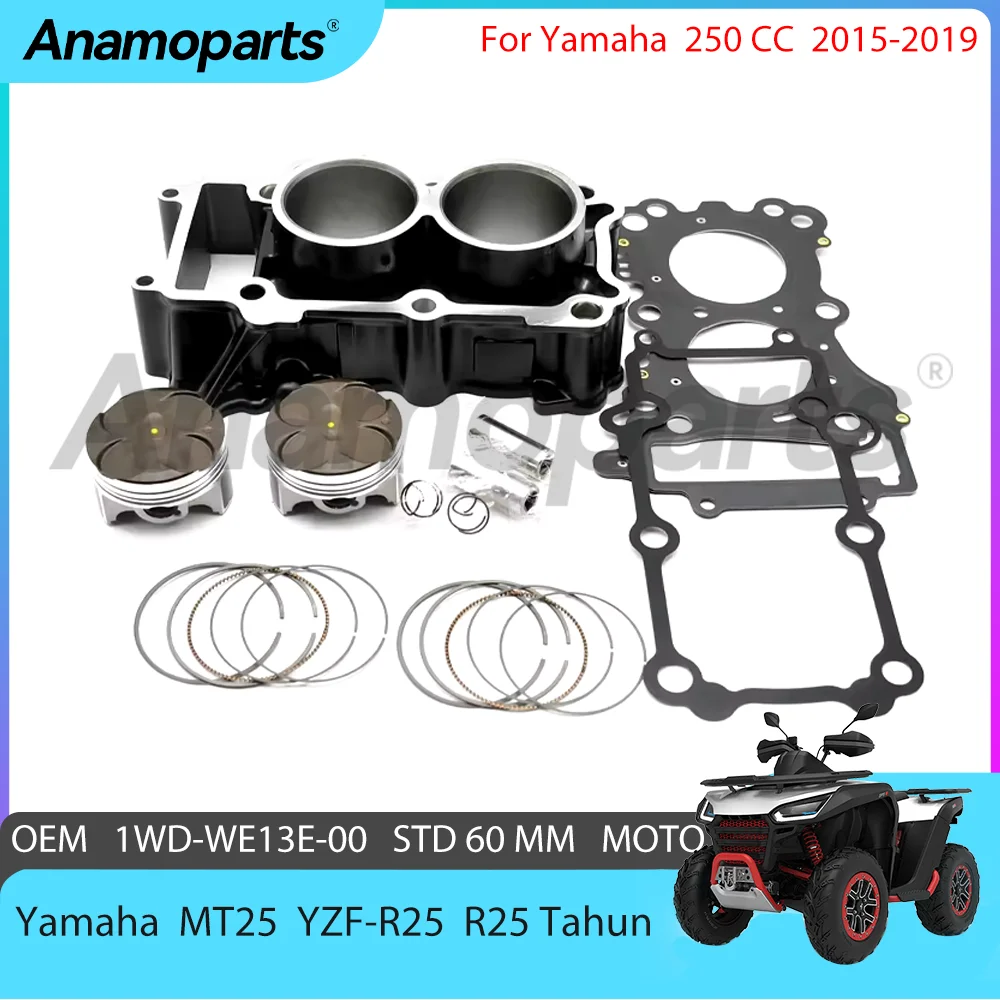 STD 60 mm Motor Cylinder Piston Gasket Rebuild Overhaul For 2015-2019 YAMAHA YZF-R25 R25 YZFR25 Tahun MTN 250 cc 1WD-WE13E-00