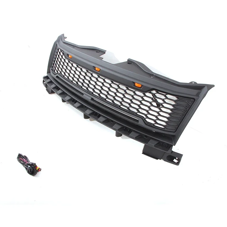 Front Hood Grille Black Grill LED Raptor Style Fit For 2007-2010 Ford Edge