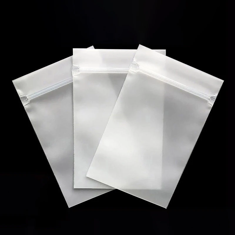 50Pcs frosted cpe cartilage ziplock bag clothing packaging bag book jewelry stationery packaging seal bag printing logo