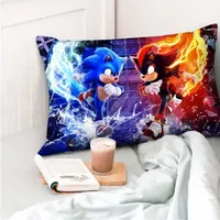 50x30cm Sonics Rectangle Pillowcases Anime Game Pillow Covers Kawaii Pillow Cases Soft Bedroom Living Room Home Decor Xmas Gift