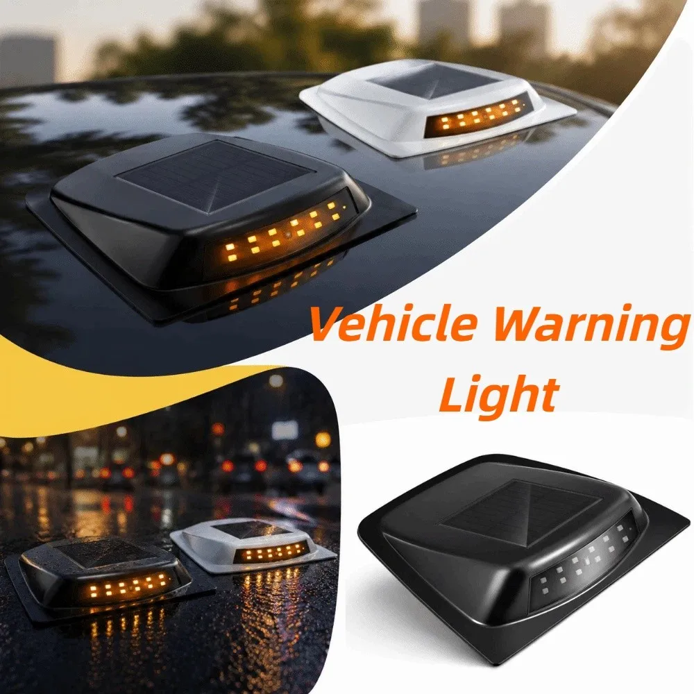 ソーラー充電設計-ソーラーパワーカーライト-ソフト点滅ライト-明るいledビーズ-led警告灯-ユニバーサルデザイン
