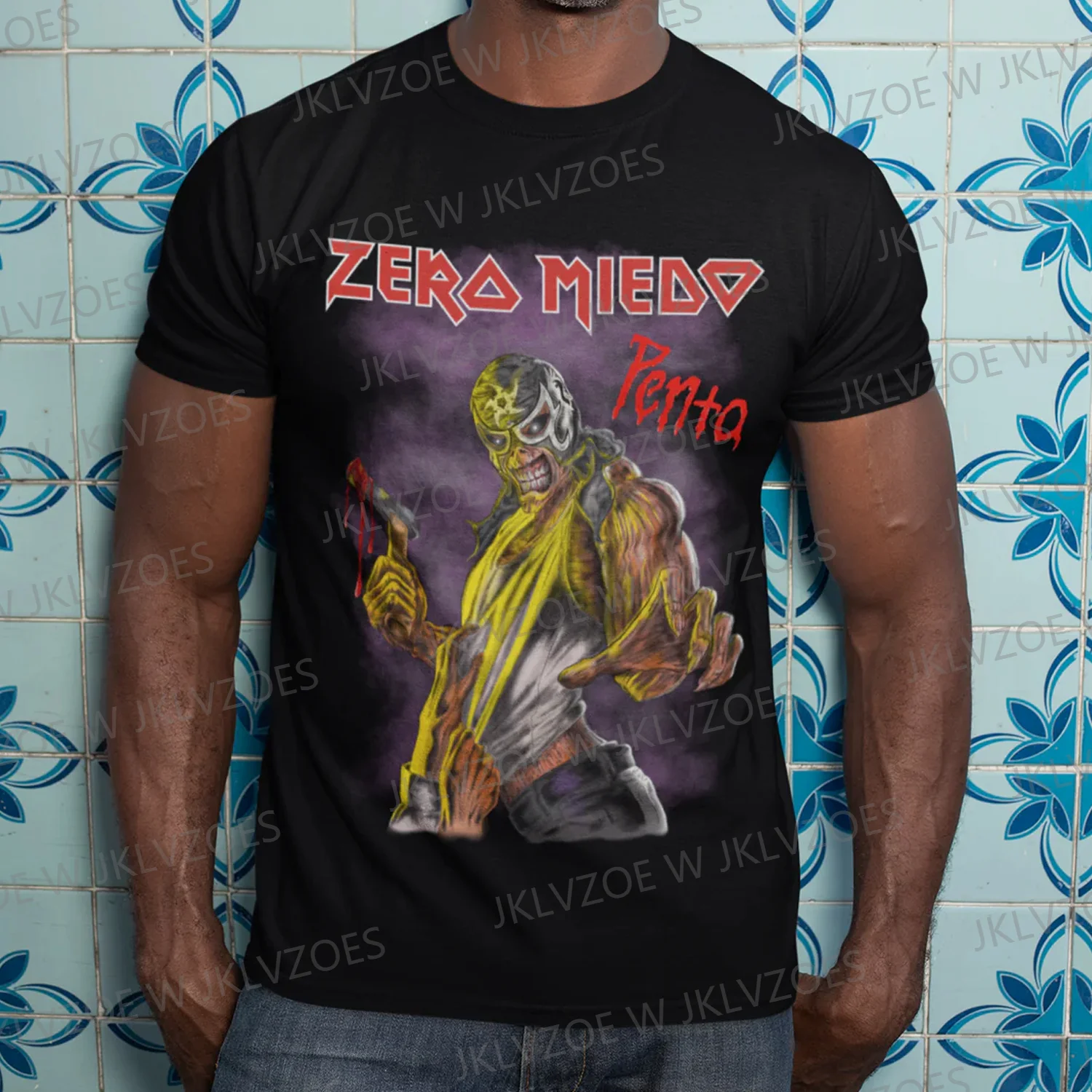 2024 New Mexico Summer Lucha Libre KILLER PENTA 0M Cotton T-SHIRT For Wrestling Match Jersey