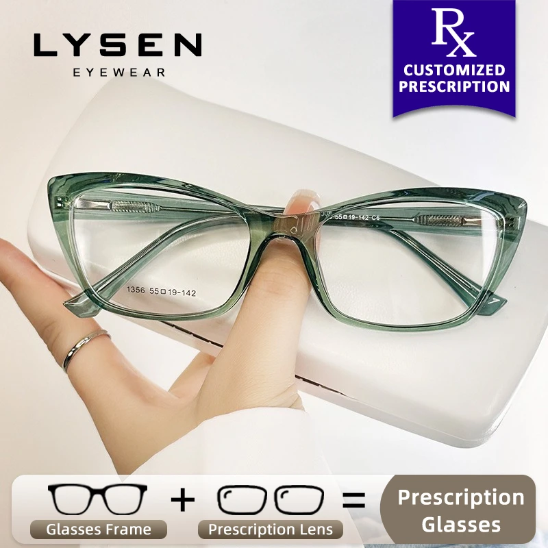 

LYSEN New Cat Eye Women Anti Blue Light Prescription Glasses Anti-Reflective Myopia Glasses Customization Progressive Eyewear