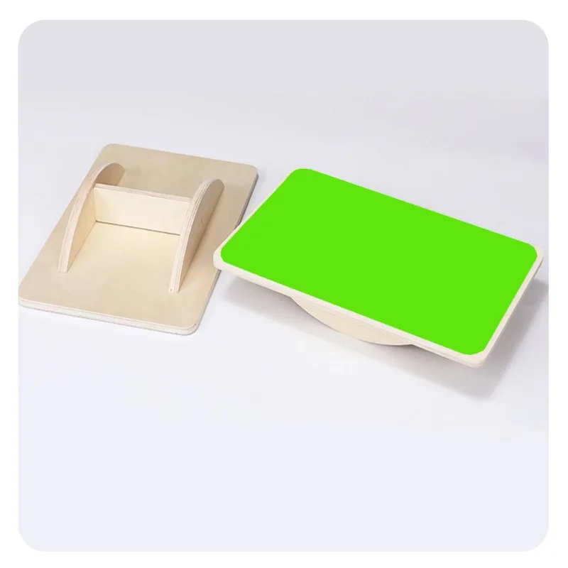 `Portable Wooden Square Balance Table Anti‑Slip Seesaw Sensory Integration Rehab Home Coordination Fitness Training Gear`