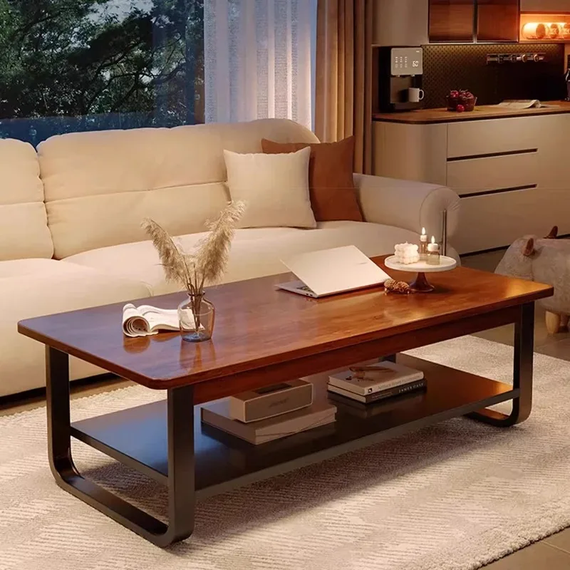 

Rectangle Luxury Metal Coffee Tables Modern Simple Minimalist Square Coffee Tables Wooden Large Kaffee Tische Unique Furniture