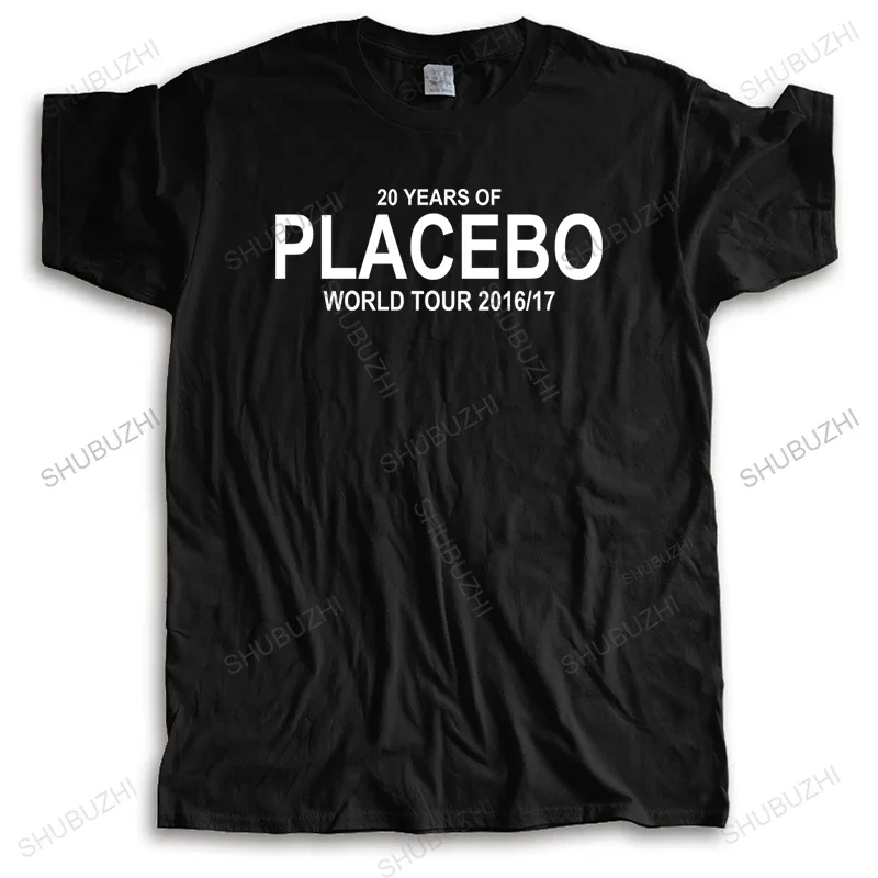 

Men Cotton T Shirt Summer Tshirt Brand Clothing PLACEBO TOUR 2010 BRIAN MOLKO ALTERNATIVE Loose tops for him plus size teeshirt