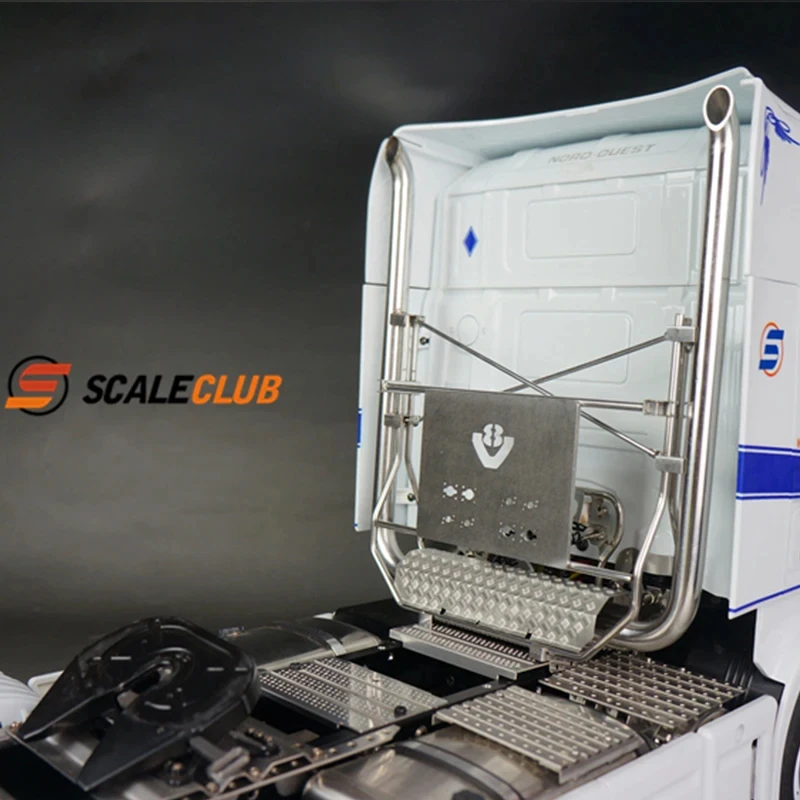 Scaleclub Metalowy wydech ze stali nierdzewnej V8 w stylu europejskim do 1/14 Tamiya RC Truck Trailer Scania Benz Actros Volvo DIY Part