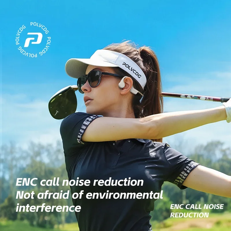 POLVCDG Bone Conduction Earphones Swimming Earphones 32GB Memory IPX8 Waterproof Silicone Outdoor Golf Cycling Running X13