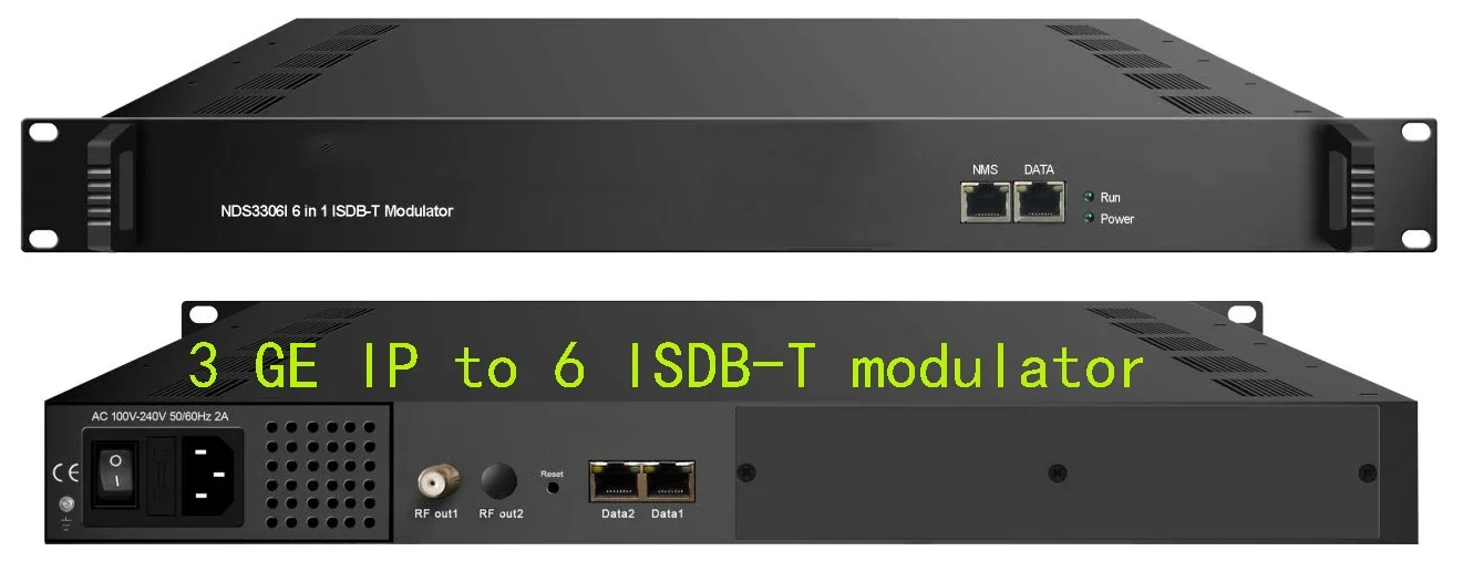 Modulador ISDB-T NDS3306I 6 em 1/16 em 1, modulador digital IP para ISDB-T