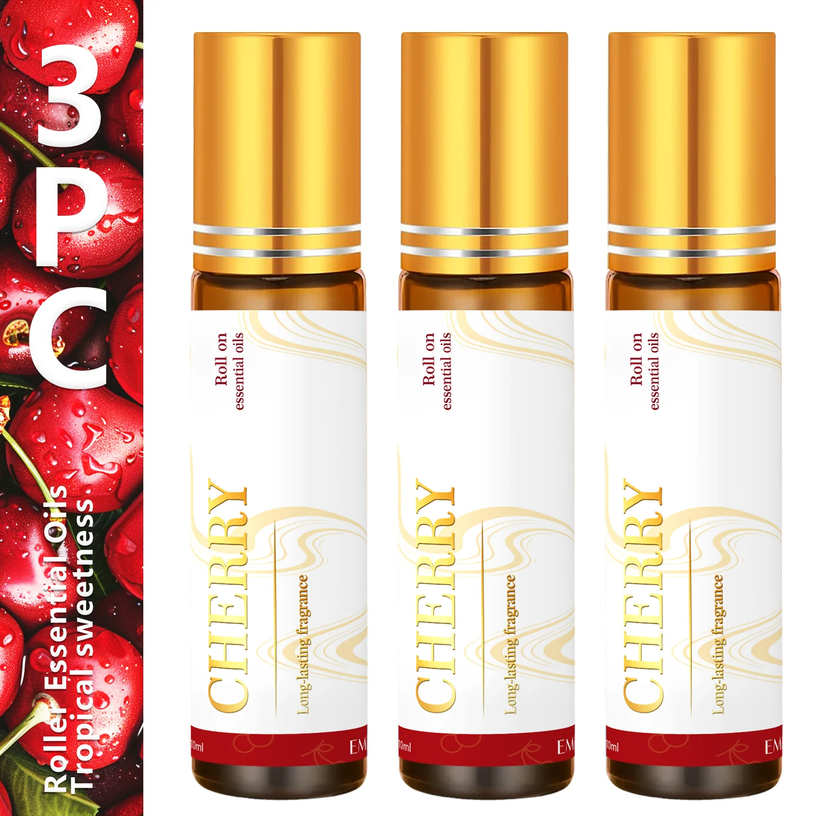 3PC 10ml Cherry perfumes Essential Oils Roller cheap perfume original imported perfumes cologne luxury perfume fragrence