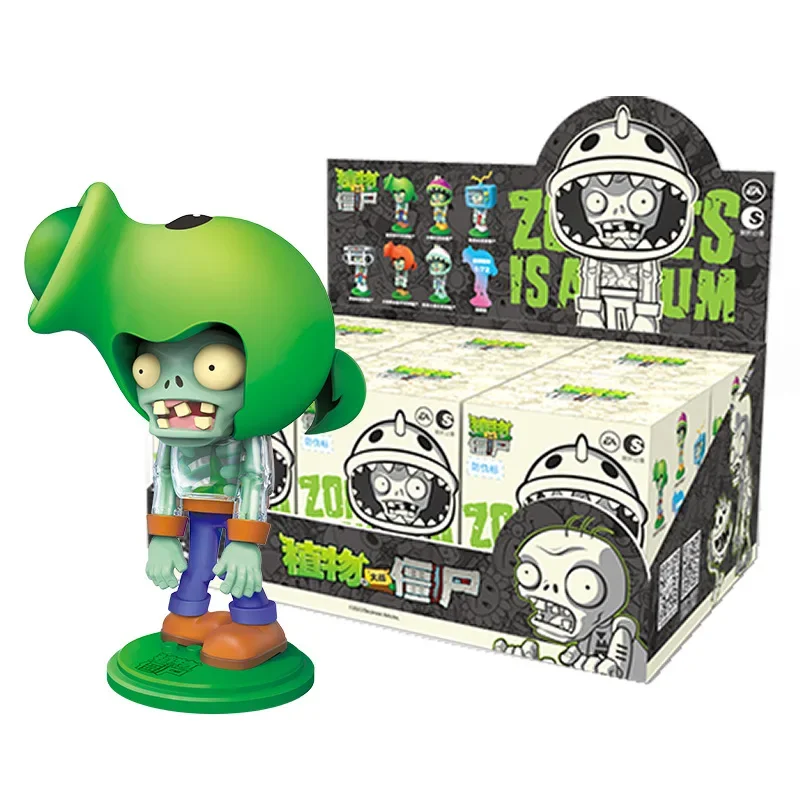 Plants Vs Zombies klocki zabawka niespodzianka pudełko z niespodzianką różnorodność Party Series 7 stylów kolekcja figurek akcji zabawki dla chłopców prezent