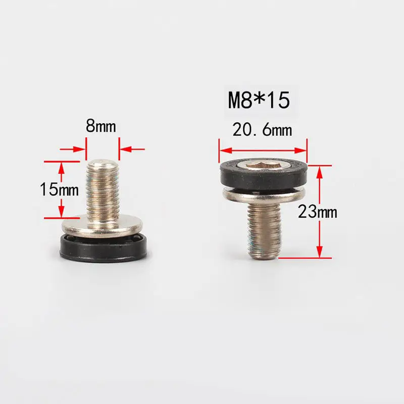 2PCS Mountain Bike Crankset Bolts Bicycle Crankset Central Axis Bolts Aluminum M8*15 Screws Nuts Crankset Bottom Bracket
