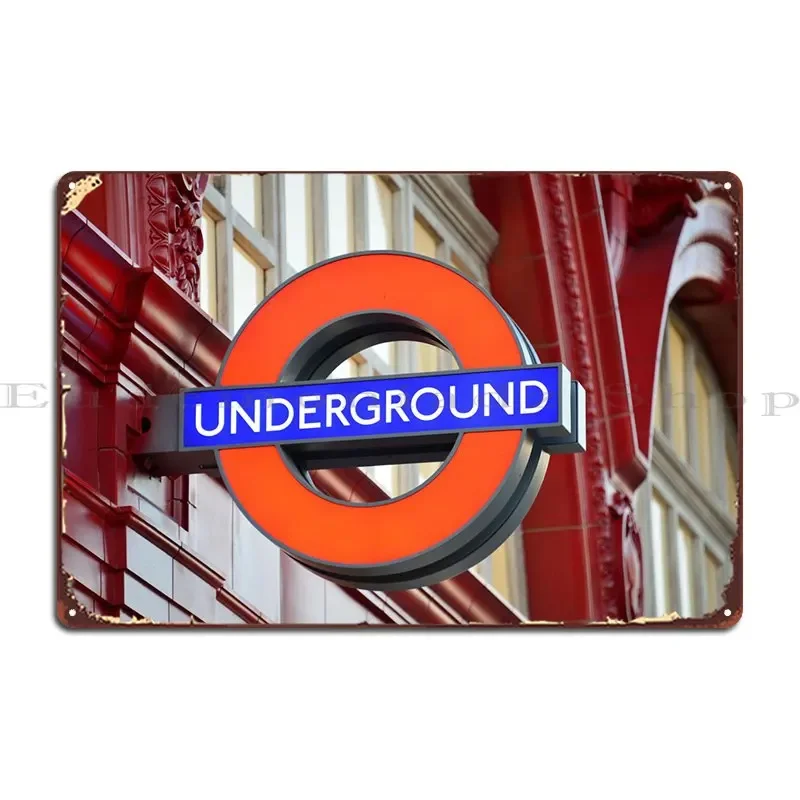 Vintage Underground London Metal Sign  Retro Cinema Home Wall Decor Garage Tin Sign Poster  Perfect for Home Bar or Man Cave