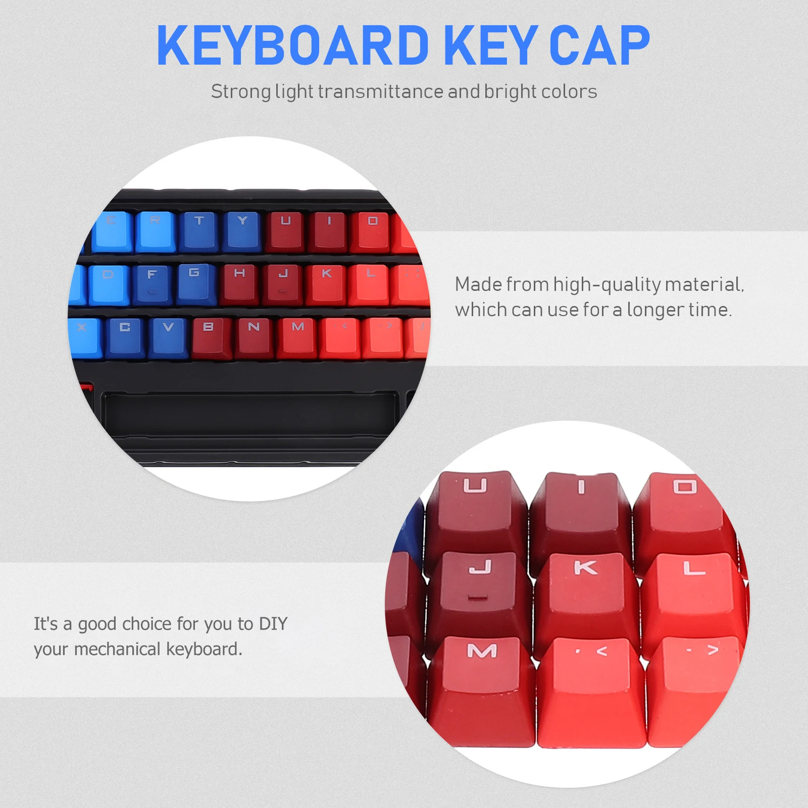 

Keycaps for Mechanical Keyboard Wear Resistant Durable Long Life Custom DIY Accessory Fits Gaming Keyboard