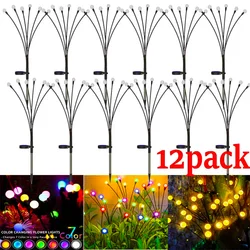 12Pack Solar Lights Waterproof  Upgraded Outdoor Solar Firefly Lights for Yard Patio Garden Decor Garden Lawn Landscape Lights