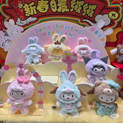 Genuine Sanrio Cartoon Elf Rabbit Series Blind Box Kuromi / Hello Kitty 3 Generations Vinyl Doll Children'S Toys Christmas Gifts