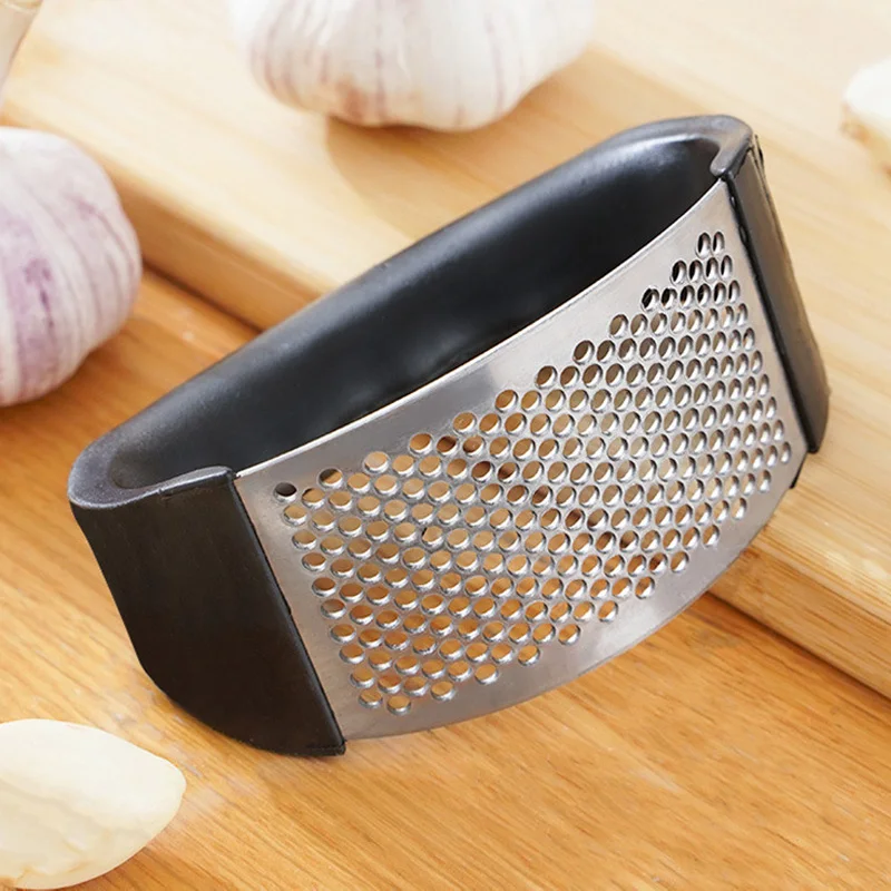 Stainless Steel Garlic Press 10cm, Manual Mincer Tool. Heavy Duty, Easy Clean, for Cooking