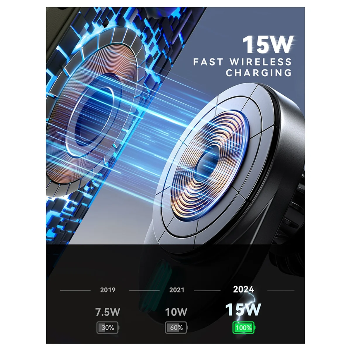 

M86K Wireless Charging Car Phone Holder Magnetic Car Universal Air Vent Holder Navigation Portable Holder