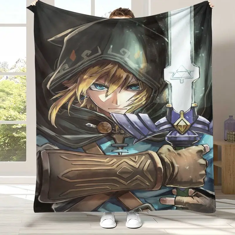 Vintage Game Z-Zelda Hylian Crest Link Soft Flannel Throw Blanket,Cozy Blanket for Bed,Sofa,Living Room,Camping,Home Decor,Gift