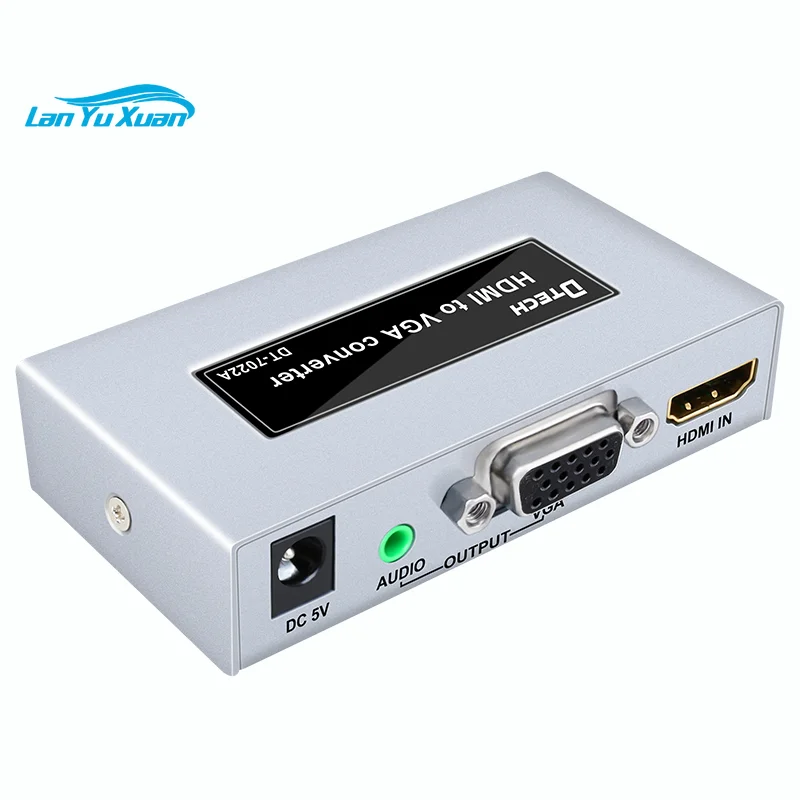 DTECH Mini HD 1080p Audio and Video signal Transmission HDMI to VGA Converter HDMI to VGA Adapter with Audio Output