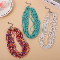 A fashionable multi-layered necklace with a simple and elegant feminine charm. A retro and exaggerated collarbone chain
