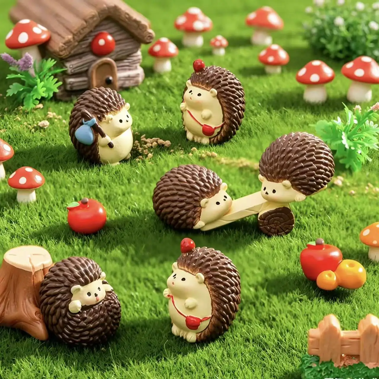 Small Resin Micro Landscape Ornaments DIY Mini Figurines for Bonsai Garden Potted Plants Aquarium Fish Tank Home Decoration