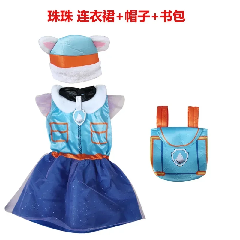 Paw Patrol girls Clothes skirt Creative Cosplay Everest Anime Figure Role-Playing Clothes For Children’s day Gifts Christmas