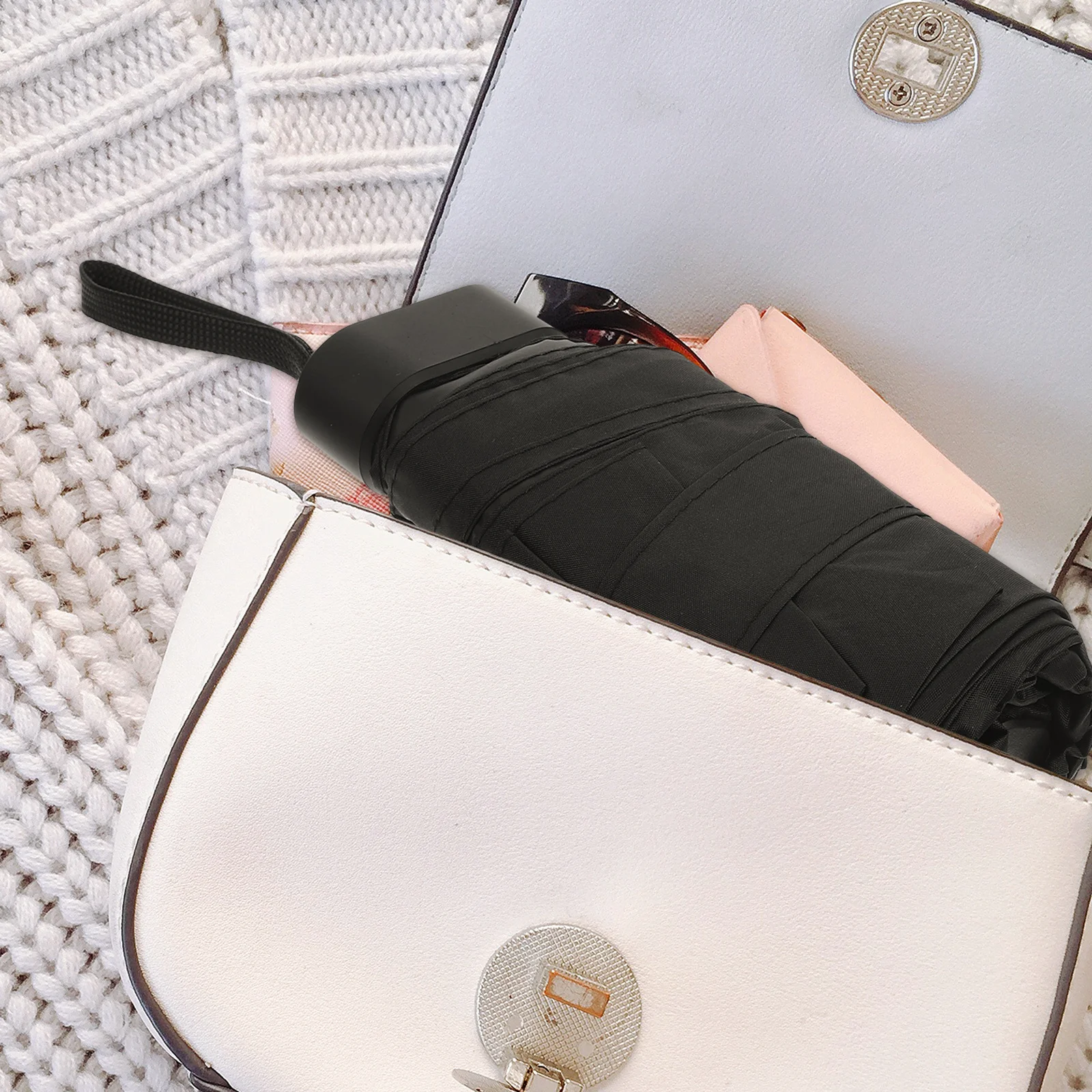 

Six Folding Umbrella Sun Protection Waterproof Portable Travel Rain Sun Umbrella For Women Mini Compact Uv Protection