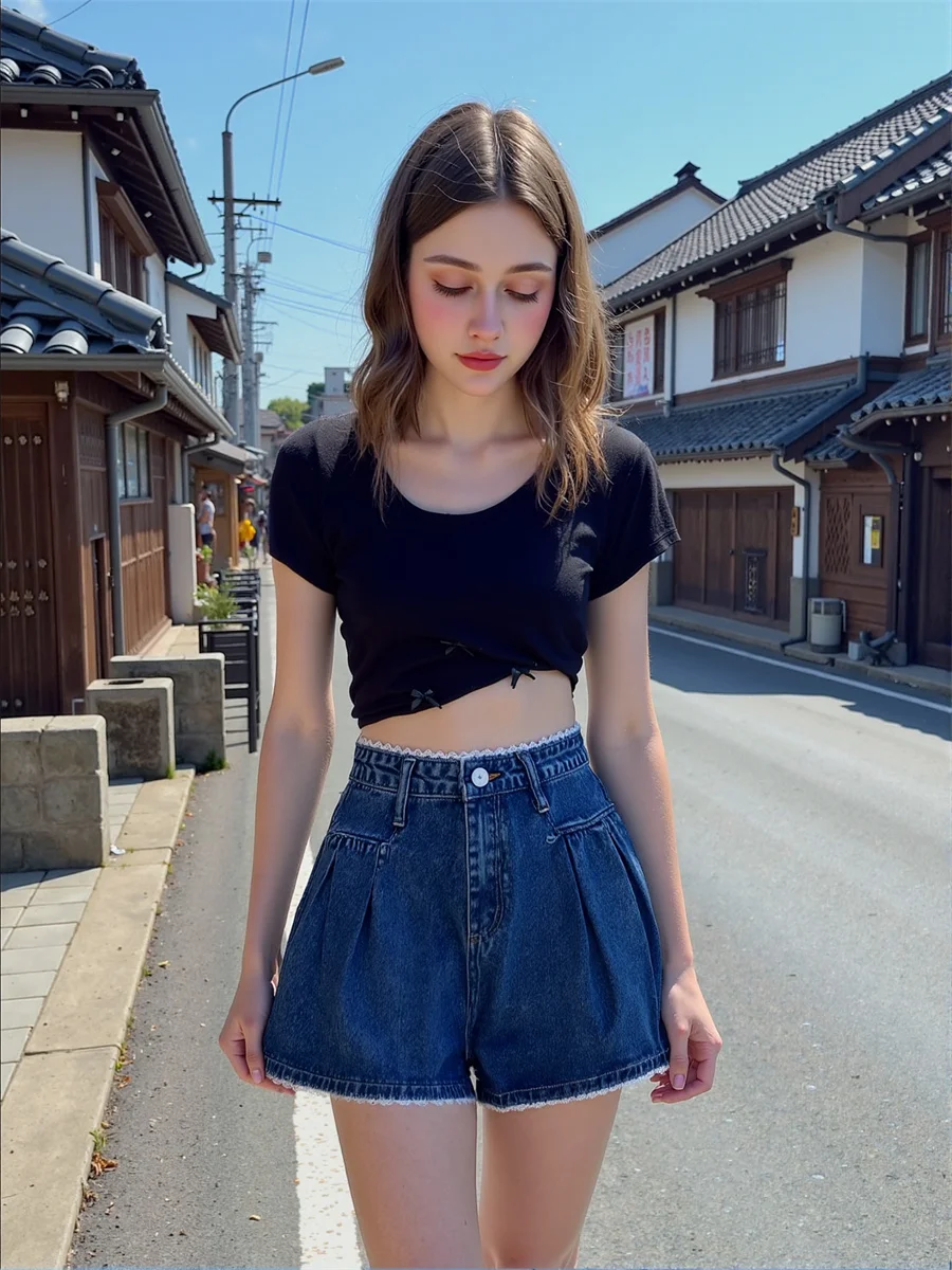 デニム ダークブルー ショーツ レディース 原宿 Y2k デニム ショーツ ギャル ローライズ ジーンズ スリムフィット ヒップスター 日本のトレンディなファッション 夏