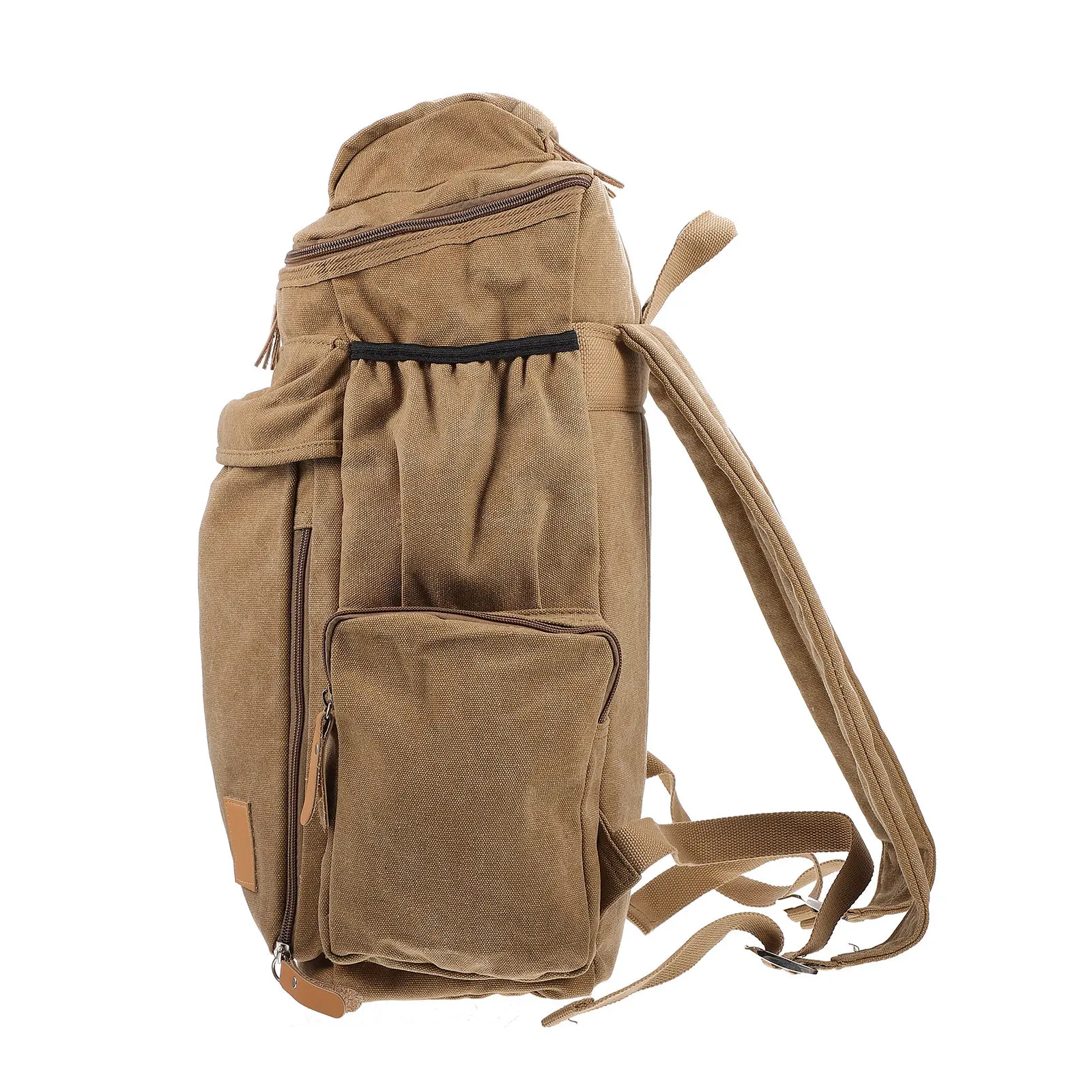 Mochila de lona de estilo vintage para actividades al aire libre: mochila de gran capacidad ideal para viajar, hacer senderismo, acampar, montar en bicicleta, escalar y esquiar.