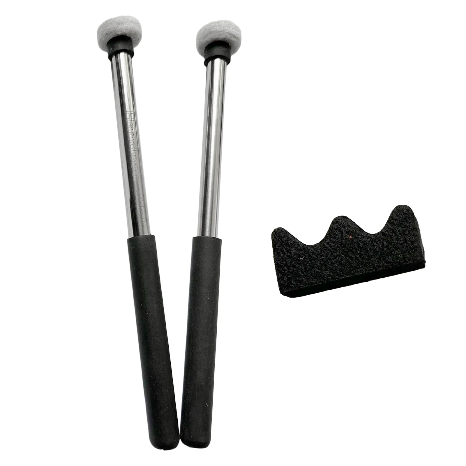 2x Zunge Drumsticks Drumsticks Musik zubehör mit Ständer Xylophon Mallet Gummi kopf Percussion Drumsticks zur Meditation