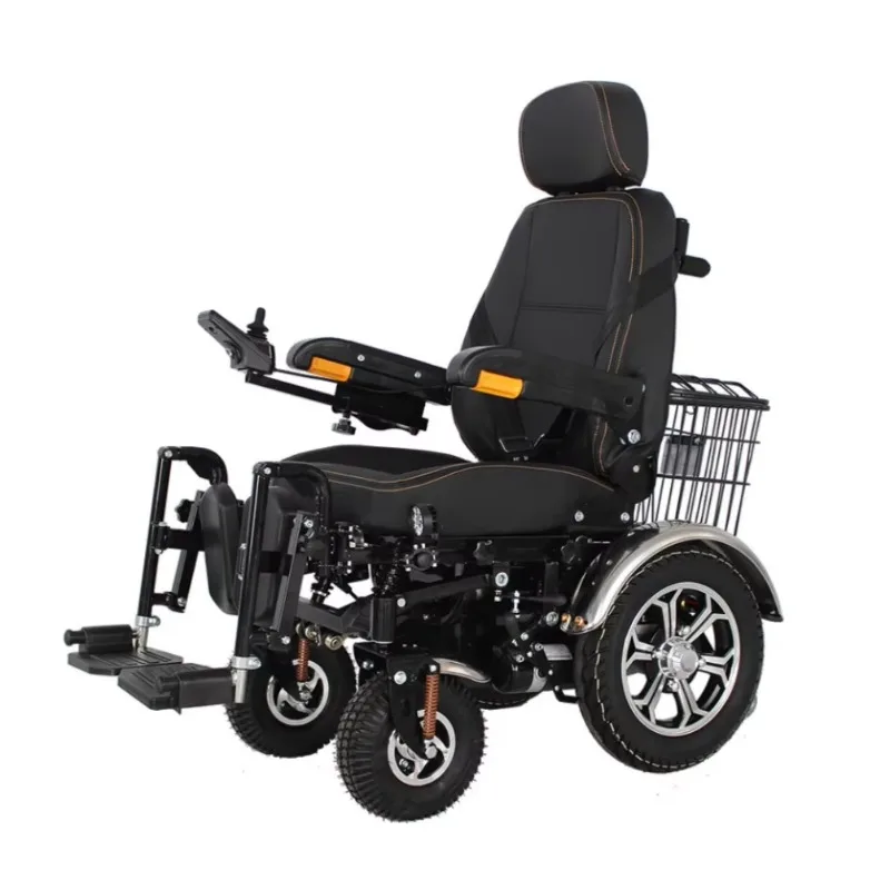 60km Luxury Factory Price  Electric Wheelchair Off-road Wheelchair Remote Control Powerfull Electric Wheelchair
