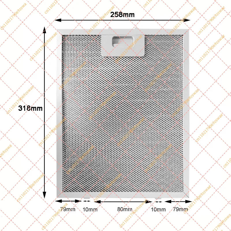 5-Layer Aluminized Grease Filter Mesh for Range Hoods & Cooker Hoods, 2PCS Extractor Fan Vent Filters (318x258x9mm)