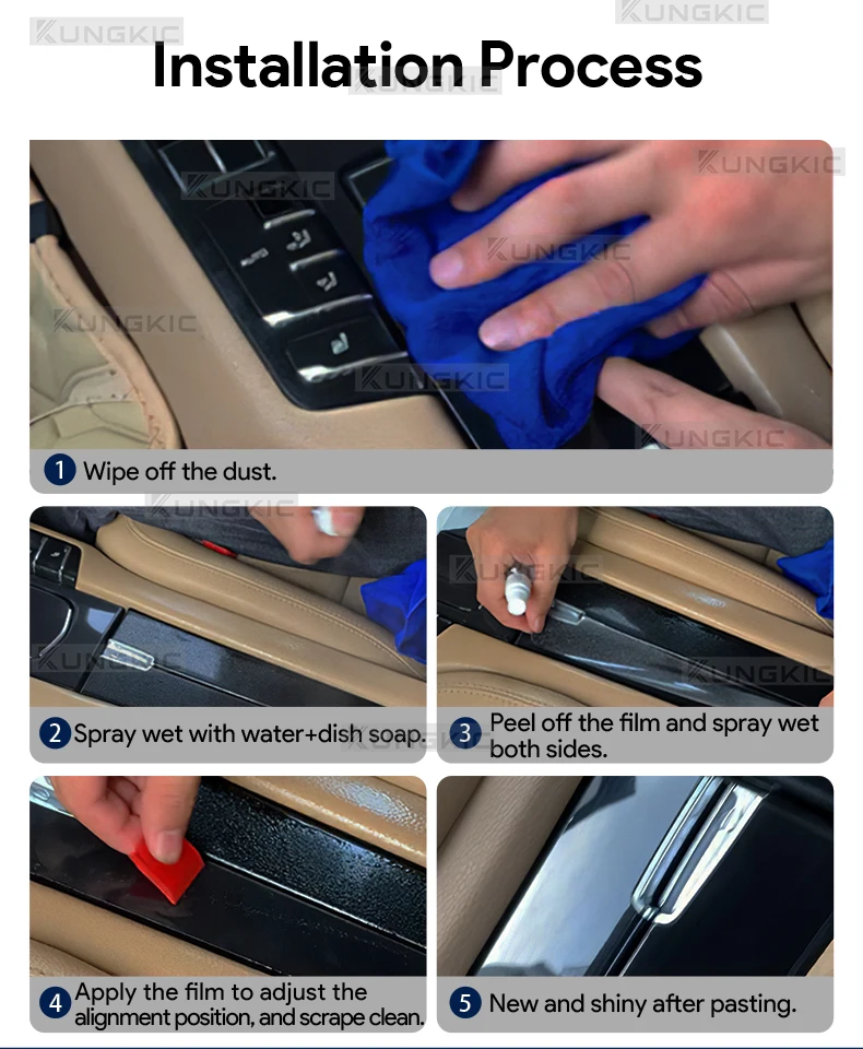 Für Audi Q5 2025 2026 Innenraum-Schutzfolie TPU Auto-Schalthebel-Panel Armaturenbrett-Bildschirm Vorgeschnittener Transparenter Kratzfester Aufkleber – Detail 5