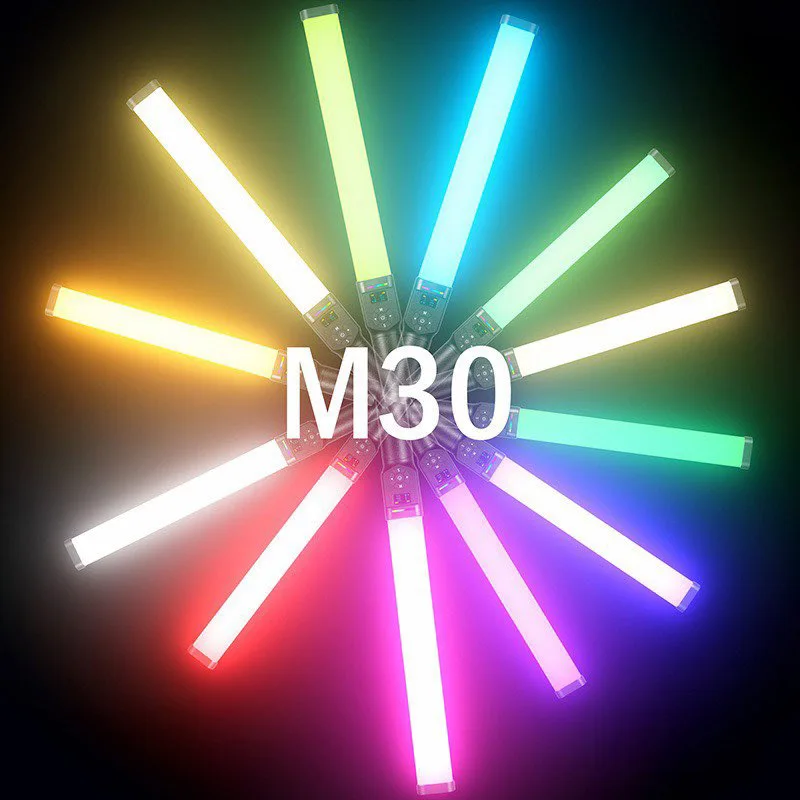 30W stick light Handheld portable RGB full color filling light M30III live broadcast atmosphere background light Outdoor shootin