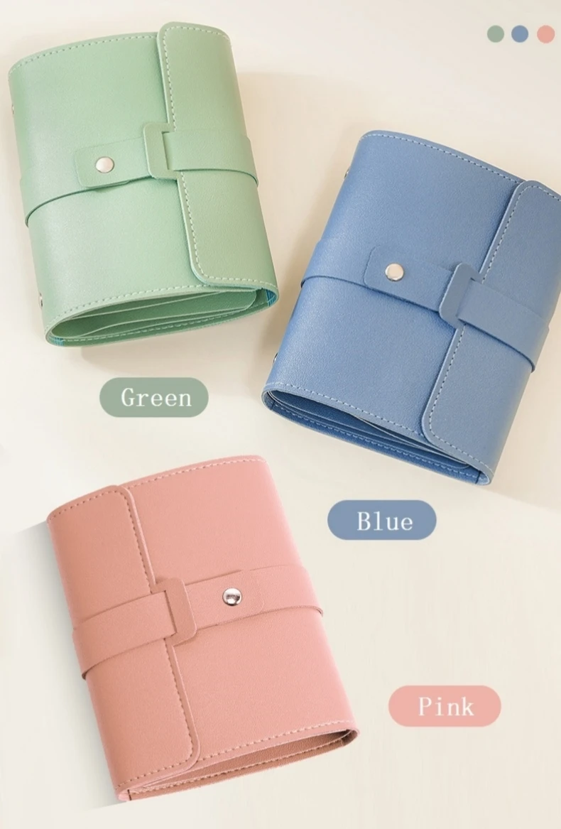 Creative Book Shape PU Leather Earrings Storage Bag Earrings Studs Eadrops Organizer Portable Jwelry Storage Bag Large Capacity