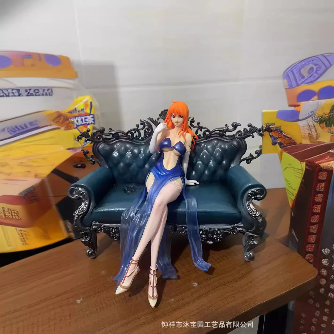 20cm One Piece Nami Suit Thug Couch Nami Action Figurine Statue Pvc Statue Doll Model Statue Collection Toys Gift