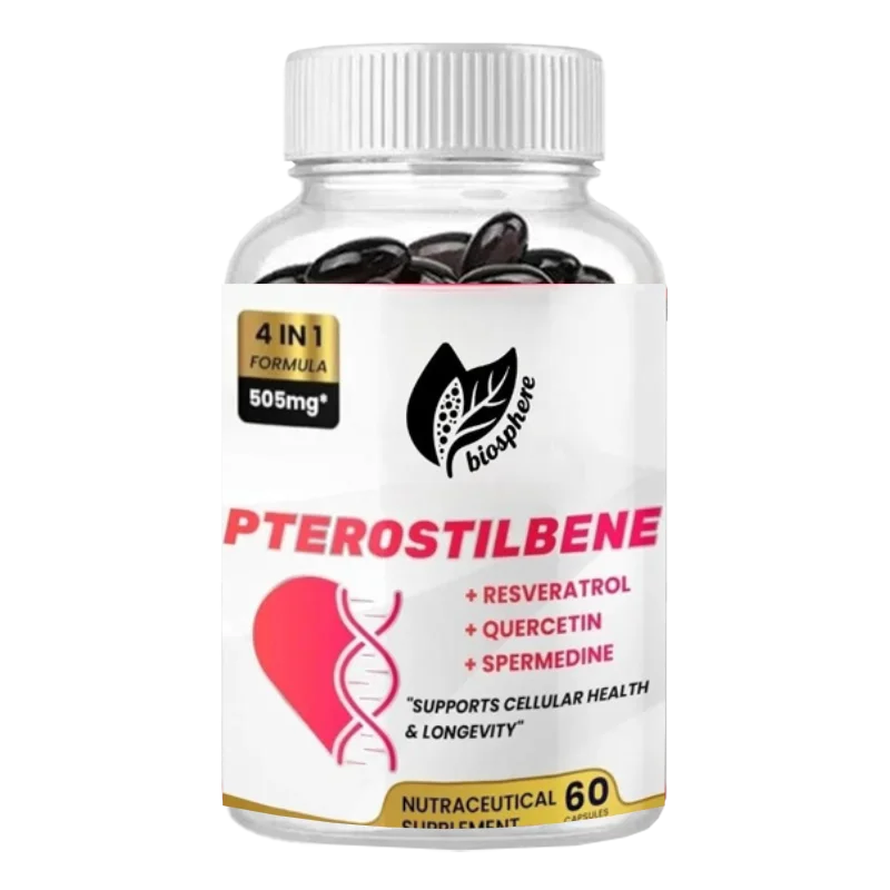 

Натуральный ресвератрол, Кварцетин и другие капсулы Qiqi с формулой фиолетового сандалового дерева 4-в-1 — веганские и не ГМО