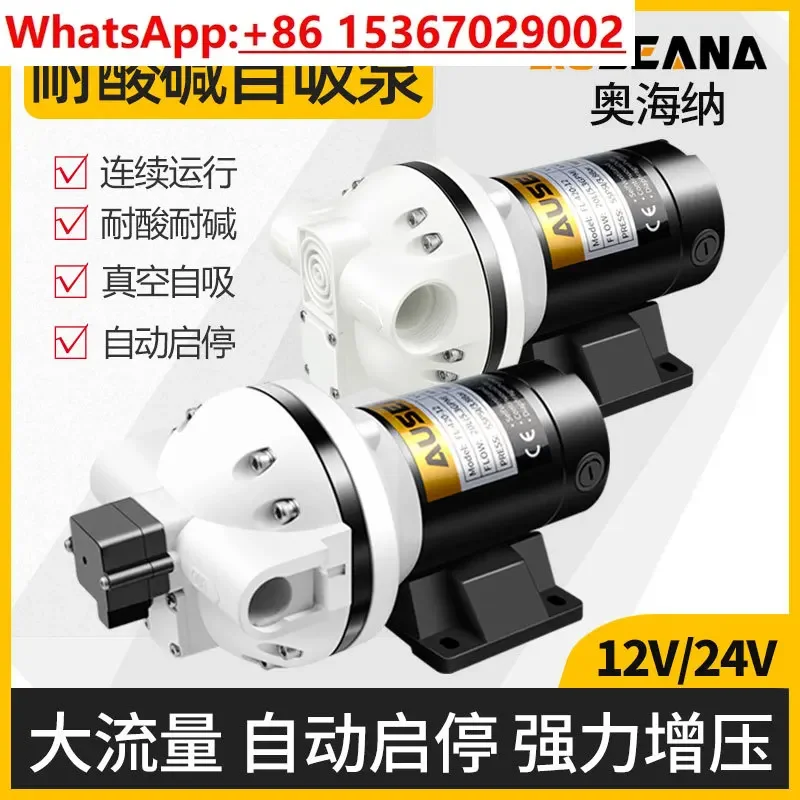 20liter DCdiaphragm pump corrosion-resistant self-priming pumping laundry disinfectant solvent dosing filling machine water pump