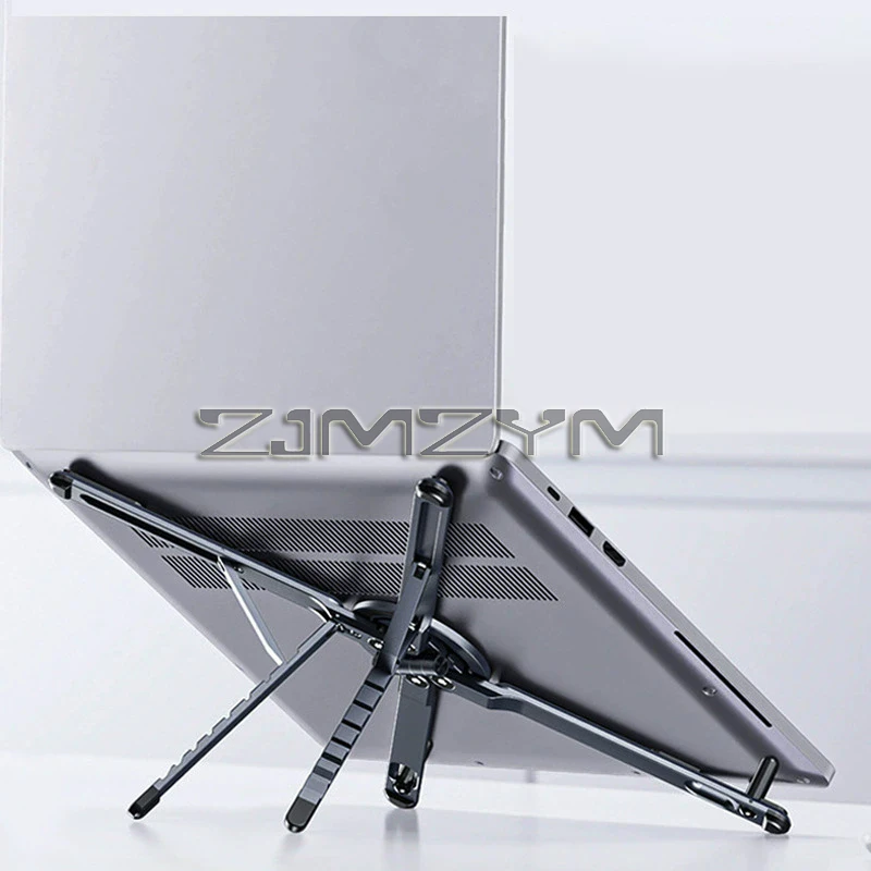 3in1 Aluminum Foldable Magnetic Stand Portable Adjustable Angle Compatible with Phone Tablet Laptop Handheld Selfle Stick