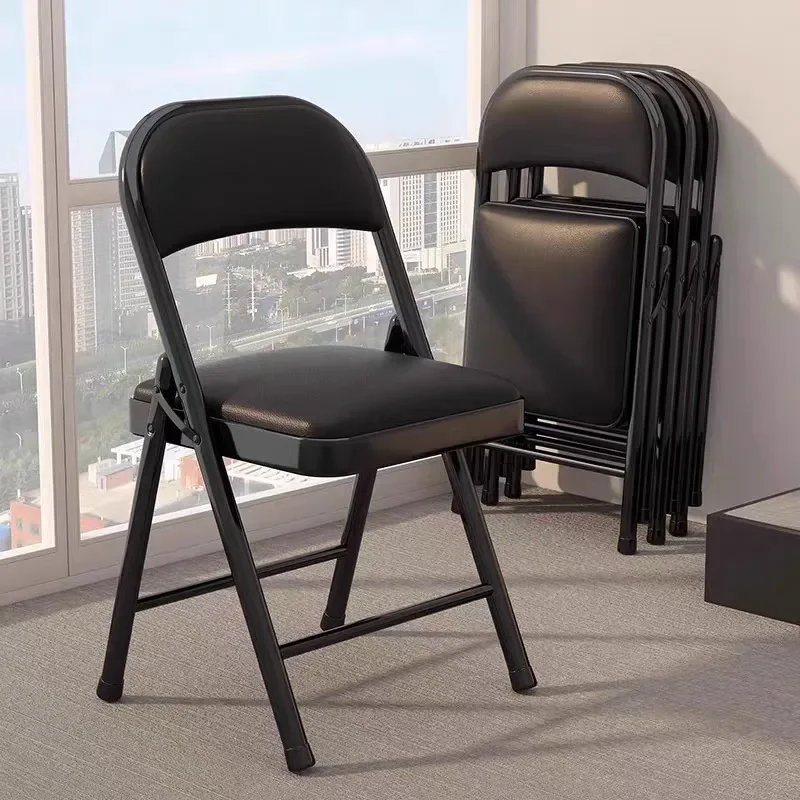 Portable Folding Backrest Dining Stool, Lightweight Ergonomic Chair for Home Office Dorm Wedding Training