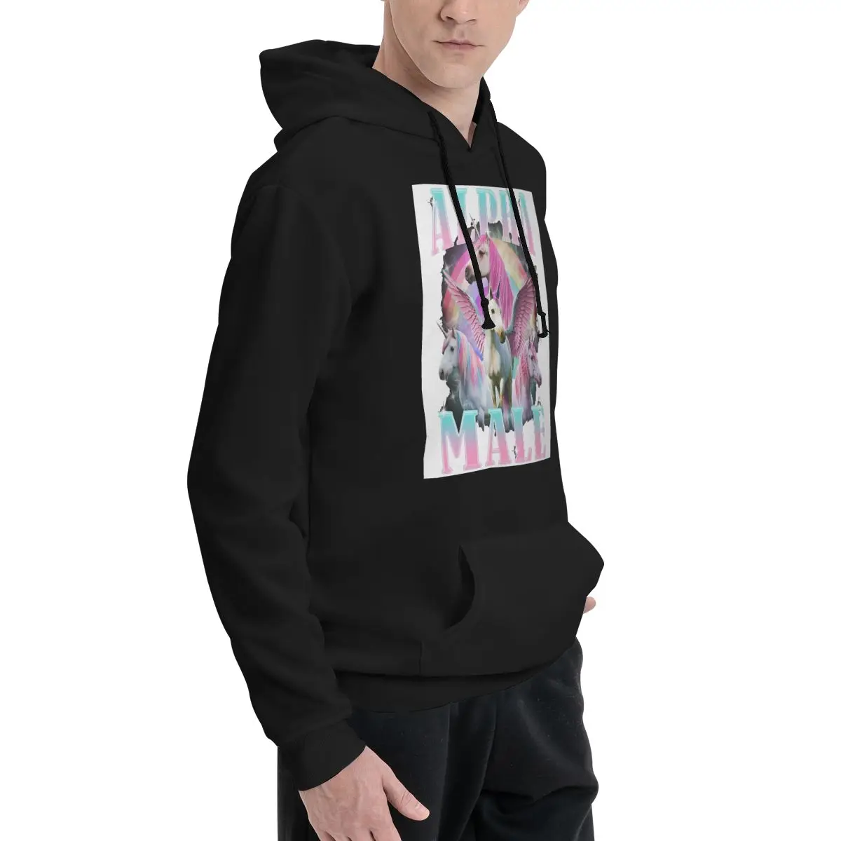 Alpha Mannelijke Eenhoorn Grappige Meme Paar Hoodies Mannen Vrouwen Casual Sweatshirt Hip Hop Lange Mouw Streetwear Herfst Winter