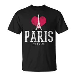 Paris Eiffel Tower Pattern T-shirt Men 3d Printed France Tees Tops Women Summer Casual Short Sleeve French Souvenir Tshirts