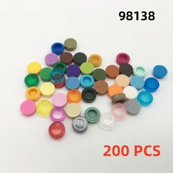 200Pcs/lot Buildings Blocks 98138 Tile 1x1 Round Collections Bulk Modular GBC Toy For High-Tech MOC Set