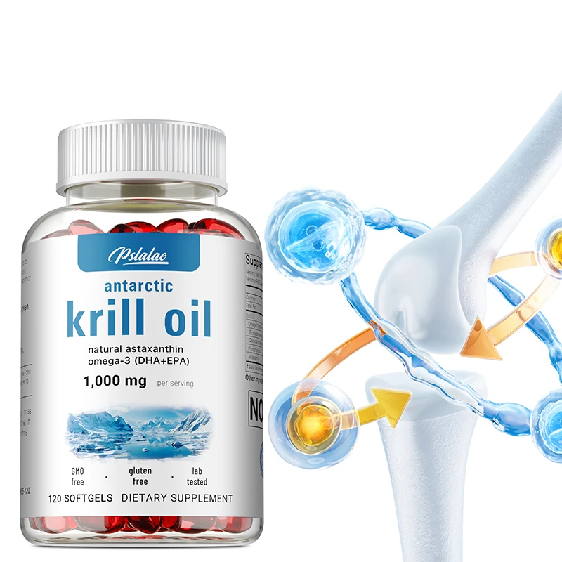 

Antarctic Krill Oil Capsules - with Omega-3, EPA, DHA, for Heart, Joint Health & Eye, Heart Health, for Mental Clarity, Memory