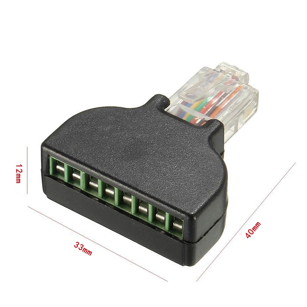 1 قطعة RJ45 عالية الجودة إلى المسمار محول طرفي RJ45 ذكر/أنثى إلى 8 دبوس موصل RJ45 الفاصل ل CCTV DVR CCTV اكسسوارات